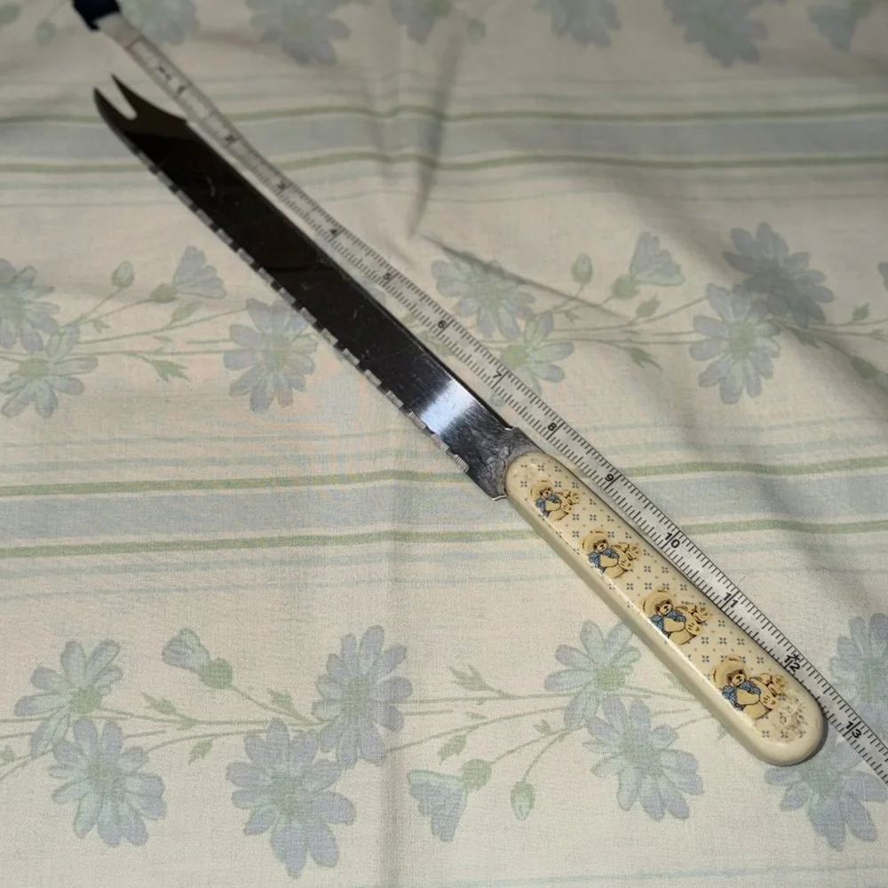 Vintage Tienshan‎ Country Teddy Bear Serrated Carving Utility Kitchen Knife